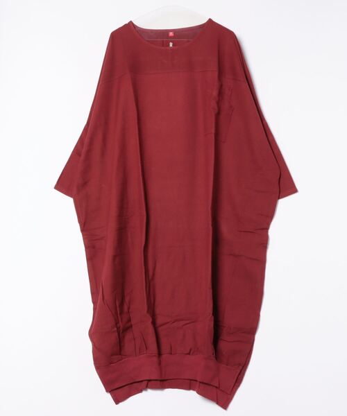 チャイハネ（チャイハネ）の「【チャイハネ】ニーネパ ビッグシルエットワンピース（ワンピース・レディース・キャメル/レッド/ホワイト/ブラック/ターコイズブルー・FREE）」の10枚目の写真