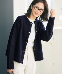 coca（coca）（コカ）の「ダブルフェイス クルーネックニットカーディガン（カーディガン/ボレロ・レディース）」