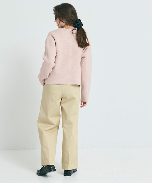 coca（coca）（コカ）の「ダブルフェイス クルーネックニットカーディガン（カーディガン/ボレロ・レディース・チャコール/アイボリー/ライトベージュ/ライトピンク/ネイビー・L/M/S）」の14枚目の写真