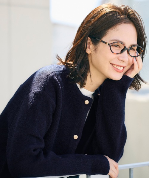 coca（coca）（コカ）の「ダブルフェイス クルーネックニットカーディガン（カーディガン/ボレロ・レディース・チャコール/アイボリー/ライトベージュ/ライトピンク/ネイビー・L/M/S）」の22枚目の写真