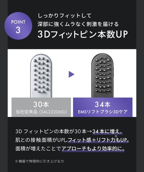 SALONIA(サロニア)の「SALONIA サロニア EMSリフトブラシ 3Dケア SAL24305BK(美容器具・レディース・ブラック・ONE SIZE)」の8枚目の写真