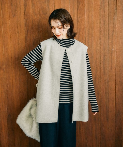 studio CLIP（スタディオクリップ）の「【一部店舗先行/3シーズンニット】12Gシルクミックスタートルネックプルオーバー[プラスサイズあり]（ニット/セーター・レディース・ブルー/モカ/その他1/その他2/レッド・ﾌﾘｰ(L)/LARGE/MEDIUM）」の7枚目の写真