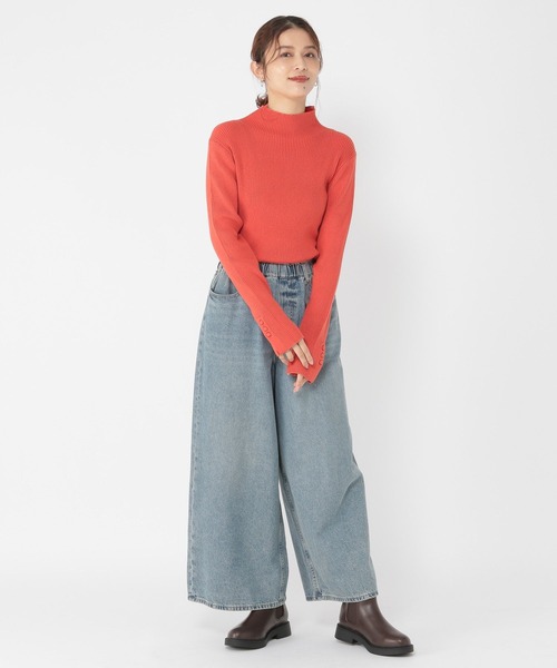 studio CLIP（スタディオクリップ）の「【一部店舗先行/3シーズンニット】12Gシルクミックスタートルネックプルオーバー[プラスサイズあり]（ニット/セーター・レディース・ブルー/モカ/その他1/その他2/レッド・ﾌﾘｰ(L)/LARGE/MEDIUM）」の17枚目の写真