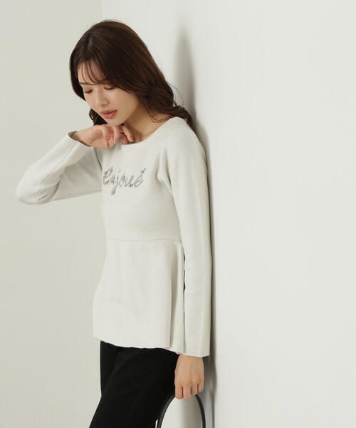 PROPORTION BODY DRESSING（プロポーションボディドレッシング）の「ロゴペプラムニット / 1215170003（ニット/セーター・レディース・イエロー/ブルー/ホワイト・FREE）」の22枚目の写真