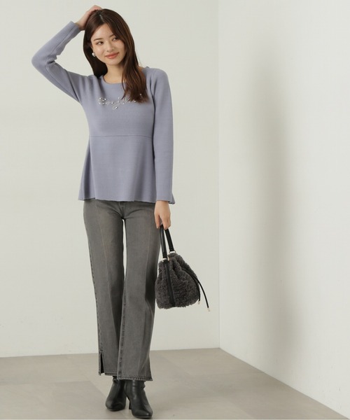 PROPORTION BODY DRESSING（プロポーションボディドレッシング）の「ロゴペプラムニット / 1215170003（ニット/セーター・レディース・イエロー/ブルー/ホワイト・FREE）」の20枚目の写真