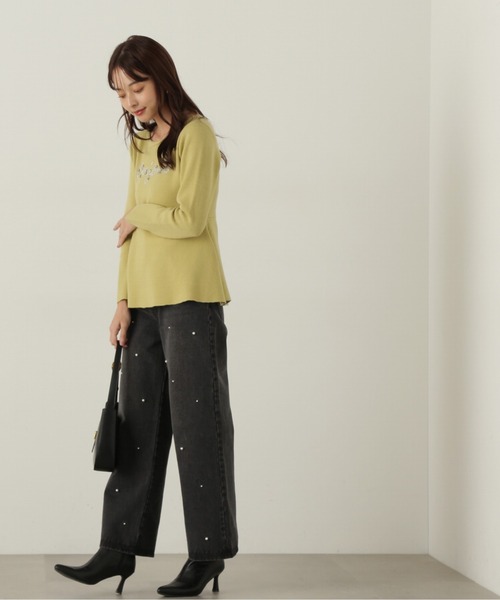 PROPORTION BODY DRESSING（プロポーションボディドレッシング）の「ロゴペプラムニット / 1215170003（ニット/セーター・レディース・イエロー/ブルー/ホワイト・FREE）」の13枚目の写真
