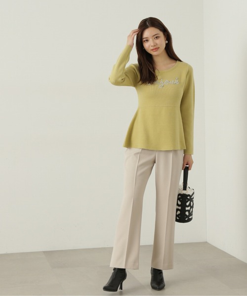 PROPORTION BODY DRESSING（プロポーションボディドレッシング）の「ロゴペプラムニット / 1215170003（ニット/セーター・レディース・イエロー/ブルー/ホワイト・FREE）」の16枚目の写真