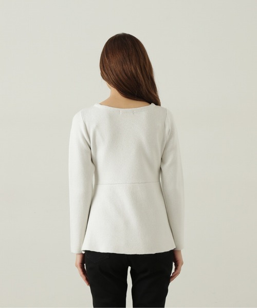 PROPORTION BODY DRESSING（プロポーションボディドレッシング）の「ロゴペプラムニット / 1215170003（ニット/セーター・レディース・イエロー/ブルー/ホワイト・FREE）」の10枚目の写真