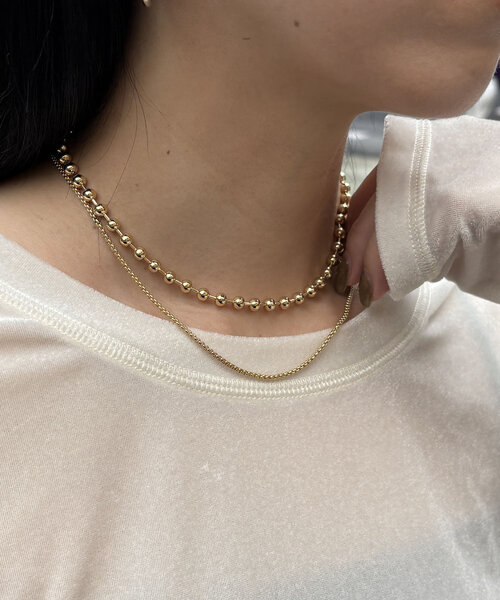 GOLDY（ゴールディ）の「【パーティーシーンにも】〈GOLDY〉2SETミックスチェーンネックレス（ネックレス・レディース・シルバー/ゴールド・FREE）」の2枚目の写真