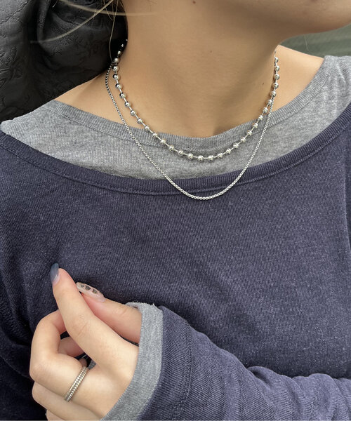 GOLDY（ゴールディ）の「【パーティーシーンにも】〈GOLDY〉2SETミックスチェーンネックレス（ネックレス・レディース・シルバー/ゴールド・FREE）」の4枚目の写真