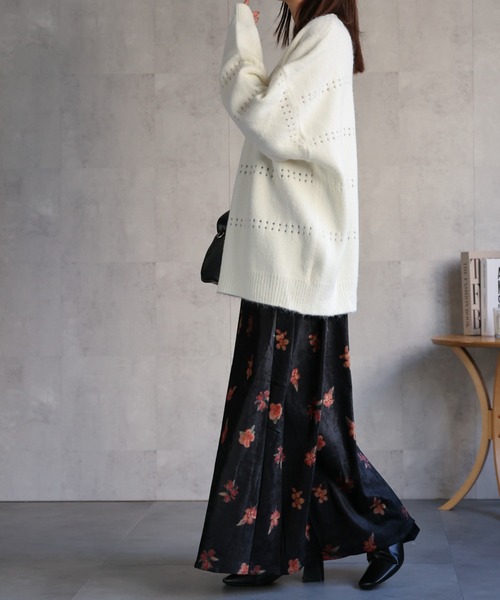 CREARE -LINO-（クレアーレリノ）の「〈ユニセックス商品〉アイレットニットプルオーバー（ニット/セーター・レディース・ブラウン/ホワイト/ピンク/パープル/チャコール・FREE）」の22枚目の写真