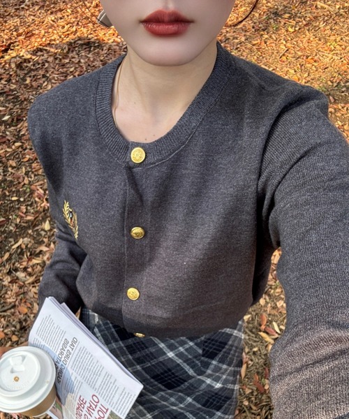 efill(エフィル)の「セーター / 刺繍の ニット カーディガン(カーディガン/ボレロ・レディース・グレー・FREE)」の8枚目の写真