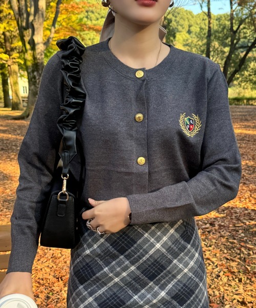 efill(エフィル)の「セーター / 刺繍の ニット カーディガン(カーディガン/ボレロ・レディース・グレー・FREE)」の9枚目の写真