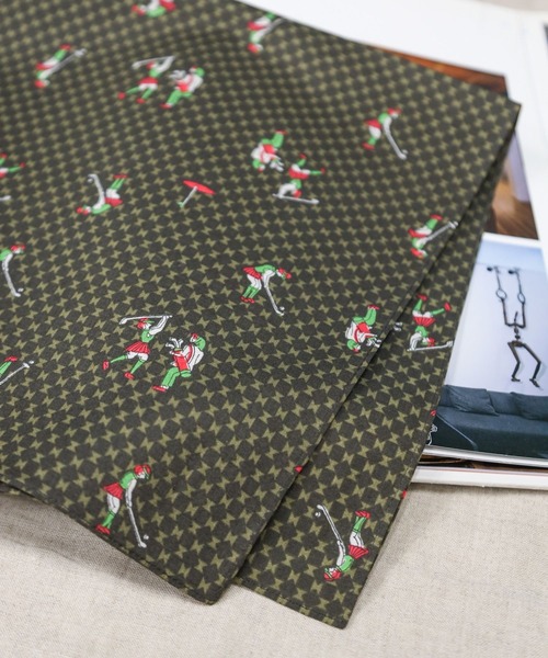 BAYFLOW（ベイフロー）の「BFモチーフハンカチ2 50×50（タオル・レディース・ブラック/カーキ/ブルー/グリーン・0）」の3枚目の写真