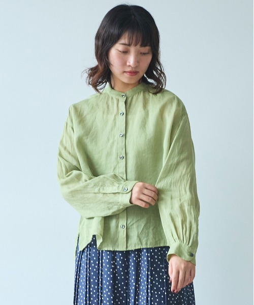 bulle de savon（ビュルデサボン）の「Ramie short ブラウス（シャツ