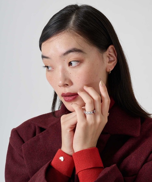 TINA：JOJUN（ティーナジョジュン）の「バイカラー ジルコニアリング TINA：JOJUN（リング・レディース・シルバー/モスグリーン・13号/11号/9号）」の5枚目の写真