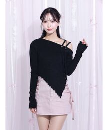 EATME | ダブルベルトワンショルリブTOP(Tシャツ/カットソー)