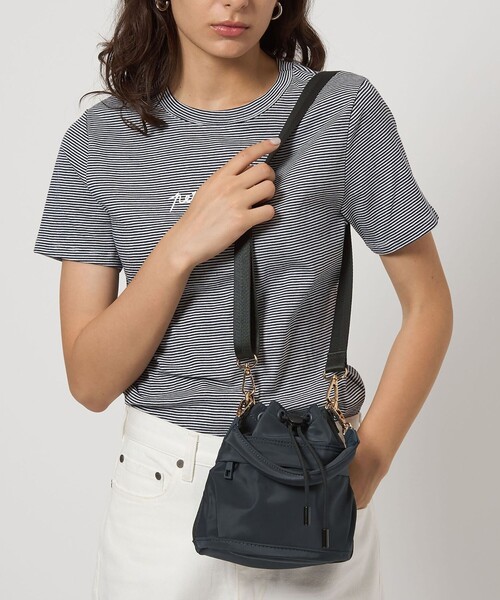 green label relaxing（グリーンレーベルリラクシング）の「MINI ハッスイ ドロスト 2WAY バッグ -はっ水-（ショルダーバッグ・レディース・ブラック/オフホワイト/ネイビー/モカ/ロイヤルブルー/ブラウン/グレー系/その他2・FREE）」の7枚目の写真