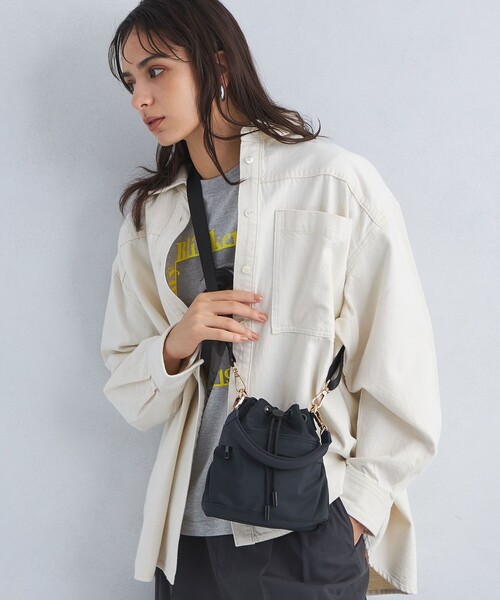 green label relaxing(グリーンレーベルリラクシング)の「MINI ハッスイ ドロスト 2WAY バッグ -はっ水-(ショルダーバッグ・レディース・ブラック/オフホワイト/ネイビー/モカ/ロイヤルブルー/ブラウン/グレー系/その他2・FREE)」の18枚目の写真