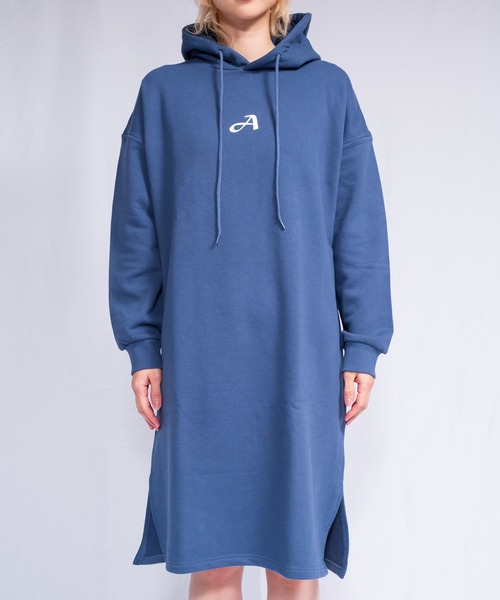 Alite cloth(アリーテクロス)の「ワンポイントプリントチュニック(スウェット・レディース・ブラック/ネイビー/ピンク/ホワイト・L/M)」の7枚目の写真