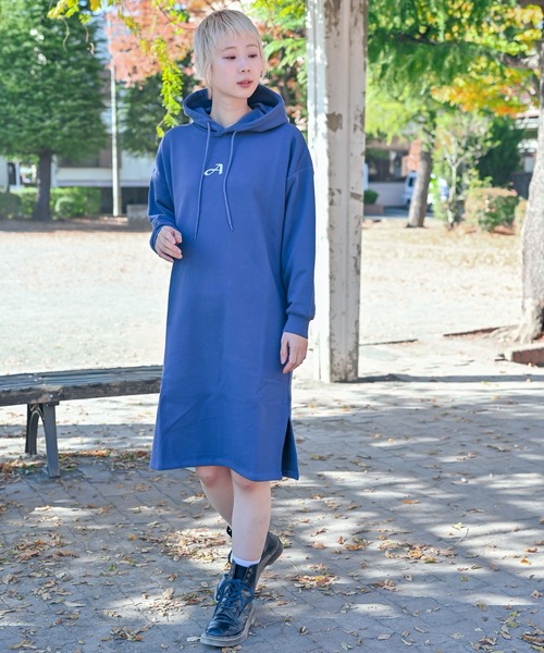 Alite cloth(アリーテクロス)の「ワンポイントプリントチュニック(スウェット・レディース・ブラック/ネイビー/ピンク/ホワイト・L/M)」の15枚目の写真