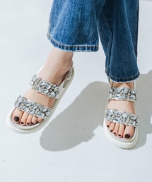GIANVITO ROSSI★ ビジューレザーサンダル 送関込 GIANVITO ROSSI Cassis 60 レザーサンダル | NET-A-PORTER