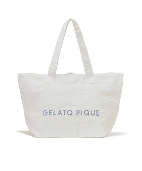 gelato pique(ジェラートピケ)の「キャリーオンバック(トートバッグ・レディース・オフホワイト/ラベンダー/ネイビー・FREE)」の4枚目の写真