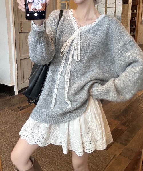 aimoha（アイモハ）の「エンブロイダリーレースキャミソールワンピース（ワンピース・レディース・ホワイト・MEDIUM/SMALL）」の7枚目の写真