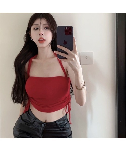 B.I.D.(ビーアイディー)の「《ブラトップ》(キャミソール・レディース・ホワイト/レッド/ブラック/ピンク・FREE)」の13枚目の写真