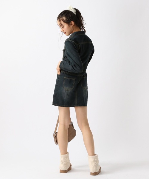 FOREVER 21（フォーエバー トゥエンティーワン）の「【2025SS】ヴィンテージライクデニムワンピース（シャツワンピース・レディース・ネイビー/ブルー・MEDIUM/SMALL）」の10枚目の写真
