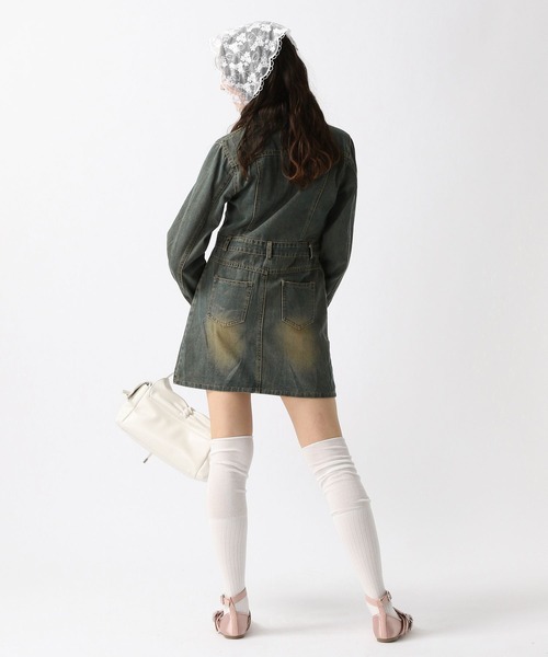 FOREVER 21（フォーエバー トゥエンティーワン）の「【2025SS】ヴィンテージライクデニムワンピース（シャツワンピース・レディース・ネイビー/ブルー・MEDIUM/SMALL）」の14枚目の写真