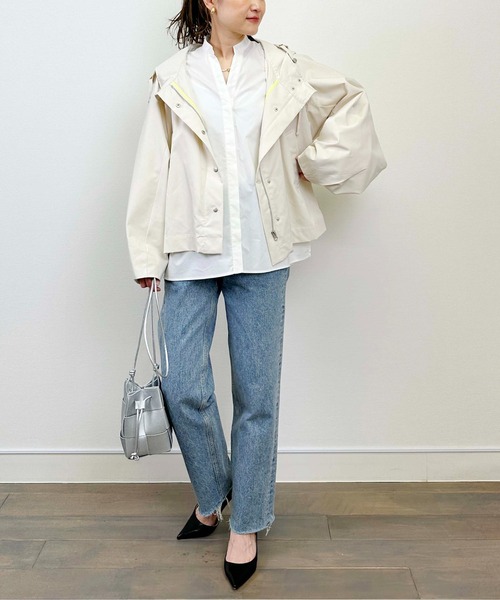 LUGIVA（ルギヴァ）の「ドルマンスリーブマウンテンパーカー（ブルゾン・レディース・ネイビー/オフホワイト・M）」の8枚目の写真