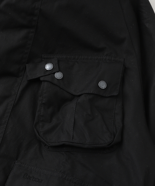 Barbour(バブアー)の「Barbour (バブアー) Heritage+ Modified Dryfly ワックスコットン ブルゾン(その他アウター・メンズ・ブラック・SMALL/MEDIUM/LARGE)」の4枚目の写真