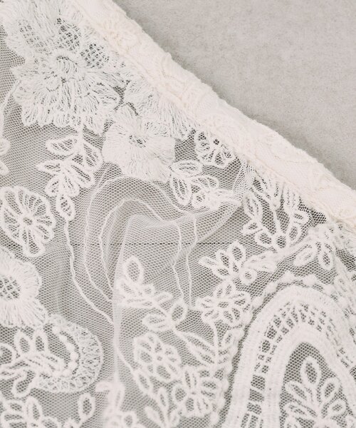 CIAOPANIC TYPY（チャオパニックティピー）の「【From India】マルチウェイレース刺繍つけ襟（バンダナ/スカーフ・レディース・ホワイト・ONE SIZE）」の14枚目の写真