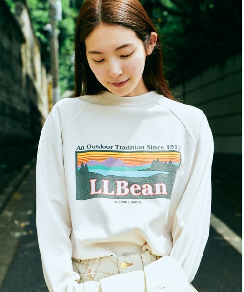 L.L.Bean(エルエルビーン)の「【JAPAN EDITION】ポーテージ・クルーネック・スウェットシャツ(スウェット・レディース・ライトグレー/モスグリーン/アイボリー/オレンジ・MEDIUM)」の6枚目の写真