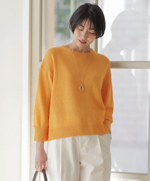 J.PRESS Ladies(J.プレス レディス)の「【洗える】DRY COMFORT ニット(ニット/セーター・レディース・イエロー系/ブルー系/オレンジ系・SMALL)」の3枚目の写真