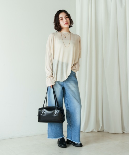 Bou Jeloud(ブージュルード)の「12ozデニムストレートパンツ(デニムパンツ・レディース・インディゴブルー/ブルー・38/40)」の18枚目の写真