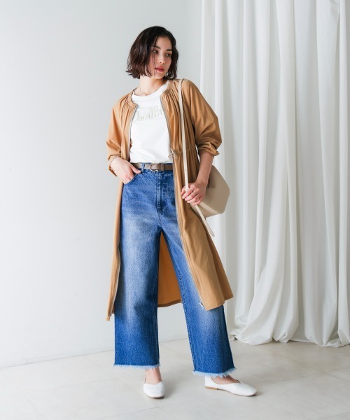 Bou Jeloud(ブージュルード)の「12ozデニムストレートパンツ(デニムパンツ・レディース・インディゴブルー/ブルー・38/40)」の6枚目の写真