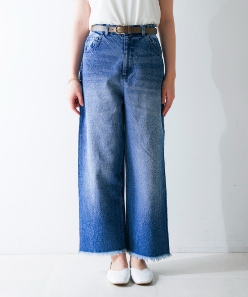 Bou Jeloud(ブージュルード)の「12ozデニムストレートパンツ(デニムパンツ・レディース・インディゴブルー/ブルー・38/40)」の13枚目の写真