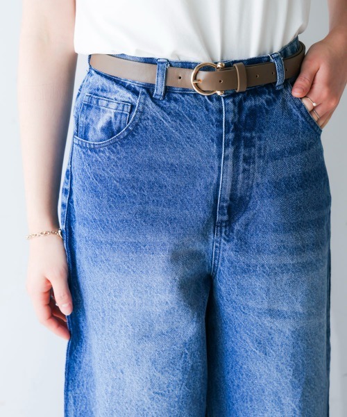 Bou Jeloud(ブージュルード)の「12ozデニムストレートパンツ(デニムパンツ・レディース・インディゴブルー/ブルー・38/40)」の14枚目の写真