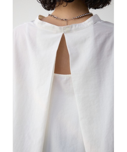AZUL by moussy(アズールバイマウジー)の「バックタックオープンスキッパー(シャツ/ブラウス・レディース・ホワイト系その他/オフホワイト/ブラック・FREE)」の11枚目の写真