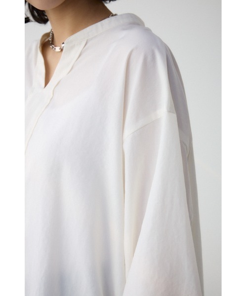 AZUL by moussy(アズールバイマウジー)の「バックタックオープンスキッパー(シャツ/ブラウス・レディース・ホワイト系その他/オフホワイト/ブラック・FREE)」の12枚目の写真