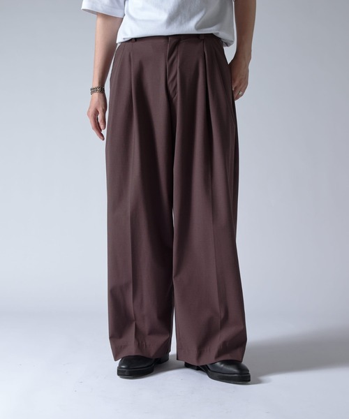 Lui's ベロアワイドパンツ Lui's LUI'S / ルイス ベロア タックワイド イージー パンツ