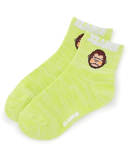 XLARGE KIDS（エクストララージキッズ）の「メランジカラーショートソックス（ソックス/靴下・キッズ・グリーン/イエロー/オレンジ・13-15cm/15-17cm/17-19cm/19-21cm）」の3枚目の写真