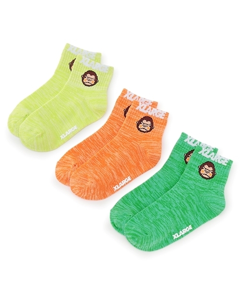 XLARGE KIDS（エクストララージキッズ）の「メランジカラーショートソックス（ソックス/靴下・キッズ・グリーン/イエロー/オレンジ・13-15cm/15-17cm/17-19cm/19-21cm）」の6枚目の写真