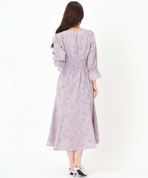 MISCH MASCH(ミッシュマッシュ)の「ラインフラワーワンピース(ワンピース・レディース・ホワイト/ラベンダー・S/M)」の12枚目の写真