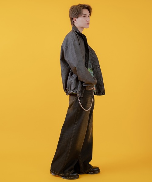 improves（インプローブス）の「ヴィンテージ加工 ウォッシュド PU ブルゾン（ブルゾン・メンズ・ブラック/ブラウン・LARGE/MEDIUM/SMALL）」の8枚目の写真