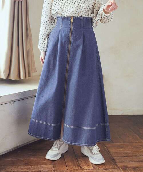 earth music&ecology（アースミュージックアンドエコロジー）の「フロントZIPデニムスカート（スカート・レディース・インディゴブルー/ブルー系その他・S/M）」の17枚目の写真