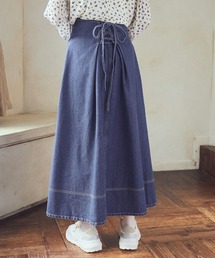 earth music&ecology（アースミュージックアンドエコロジー）の「フロントZIPデニムスカート（スカート・レディース）」