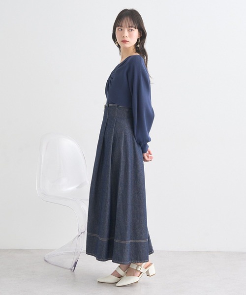 earth music&ecology（アースミュージックアンドエコロジー）の「フロントZIPデニムスカート（スカート・レディース・インディゴブルー/ブルー系その他・S/M）」の11枚目の写真